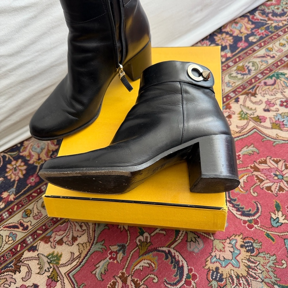 FENDI Black Women's Leather Ankle Boots - Picture 2 of 16